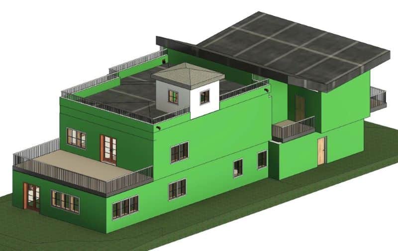 Double Wall construction of PHIUS home