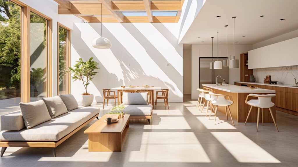 Passive House Living Room w/Sun