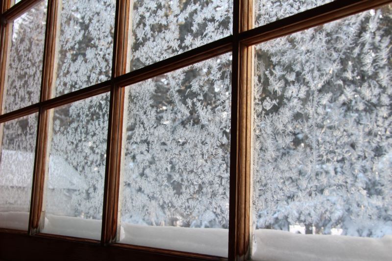 Frost covered window, due to high U-Value